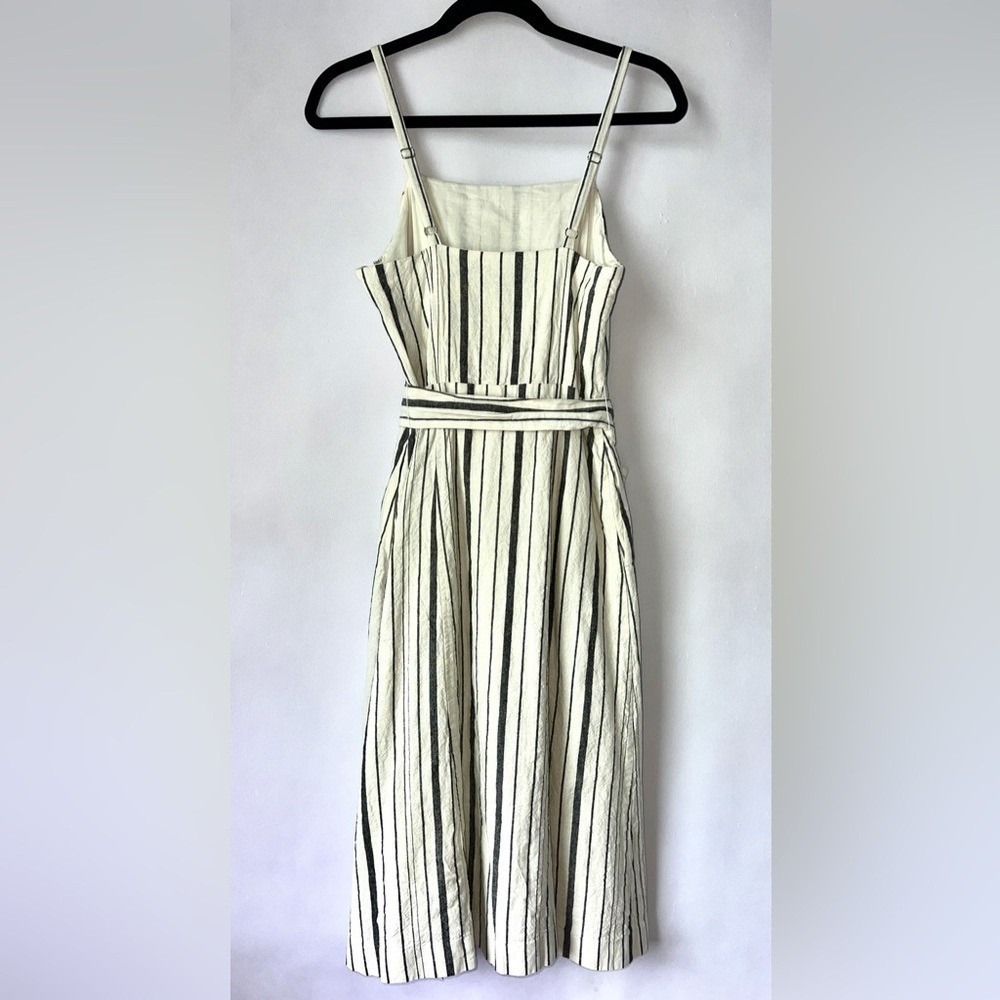 Rachel Roy Collection Woman's Striped Linen Blend Midi Slit Sundress size 0 - Picture 7 of 16